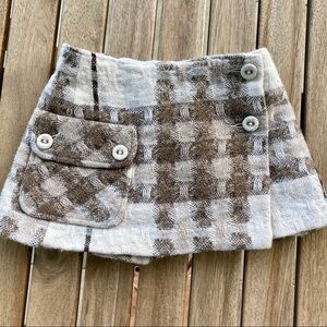 Skirt wrap wool 9 / 12 months cream adjustable belt Burberry